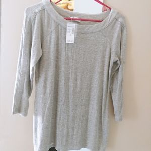 NWT Westport 3/4 sleeve gray top